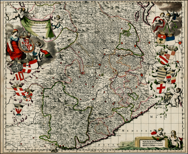 3-Northern Italy Map By Johannes Blaeu