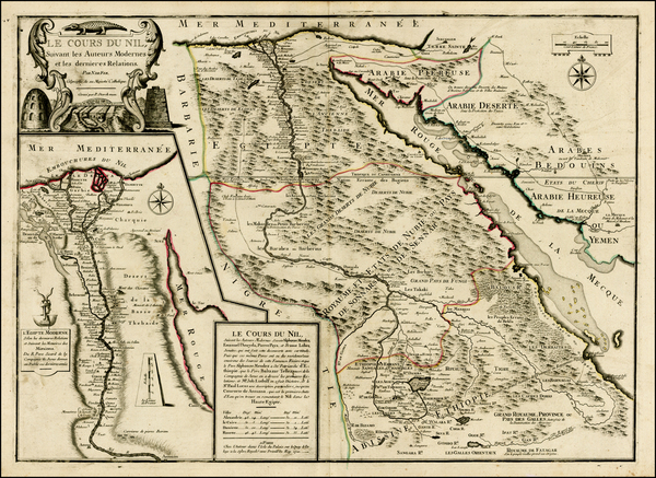 87-Middle East and Egypt Map By Nicolas de Fer