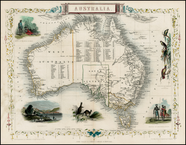 40-Australia Map By John Tallis