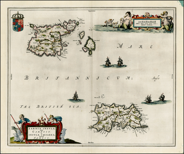 65-British Isles and British Counties Map By Johannes Blaeu