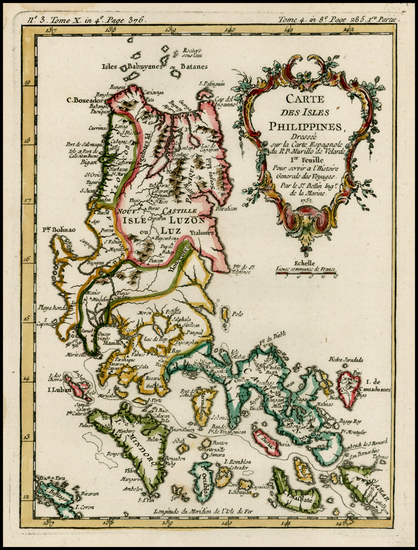 37-Philippines Map By Jacques Nicolas Bellin