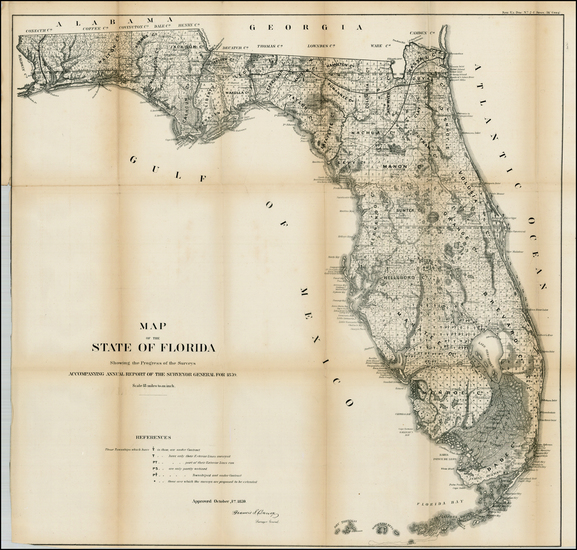 98-Florida Map By U.S. General Land Office