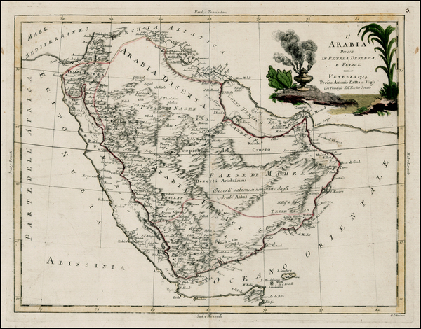 96-Middle East Map By Antonio Zatta