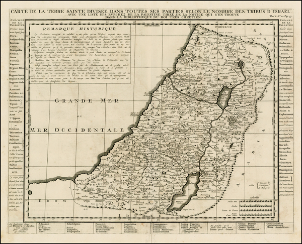 46-Holy Land Map By Henri Chatelain