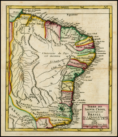 45-Brazil Map By Didier Robert de Vaugondy