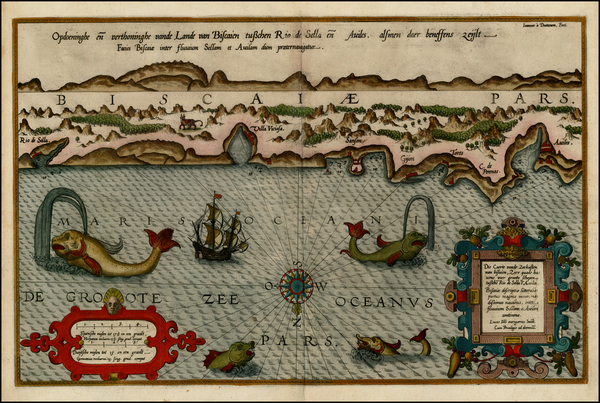40-Spain and Curiosities Map By Lucas Janszoon Waghenaer