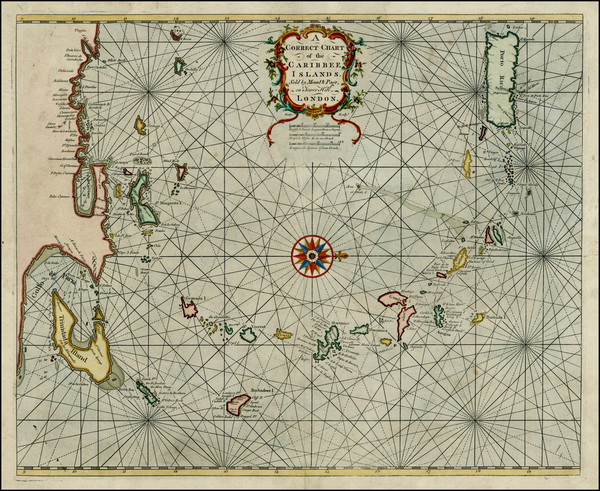 70-Caribbean Map By William Mount  &  Thomas Page