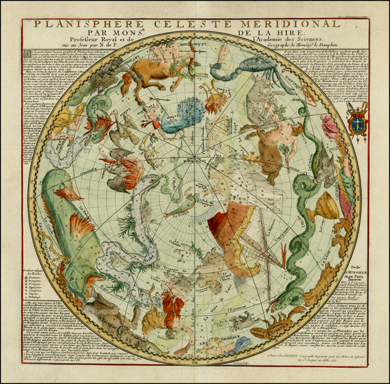 49-Celestial Maps Map By Nicolas de Fer