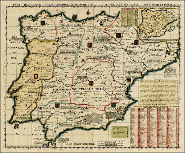 39-Spain and Portugal Map By Henri Chatelain