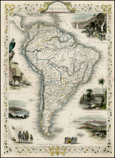 18-South America Map By John Tallis