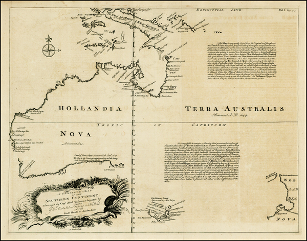 84-Australia Map By Emanuel Bowen