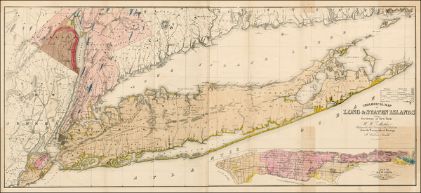 9-New York City and New York State Map By William W. Mather