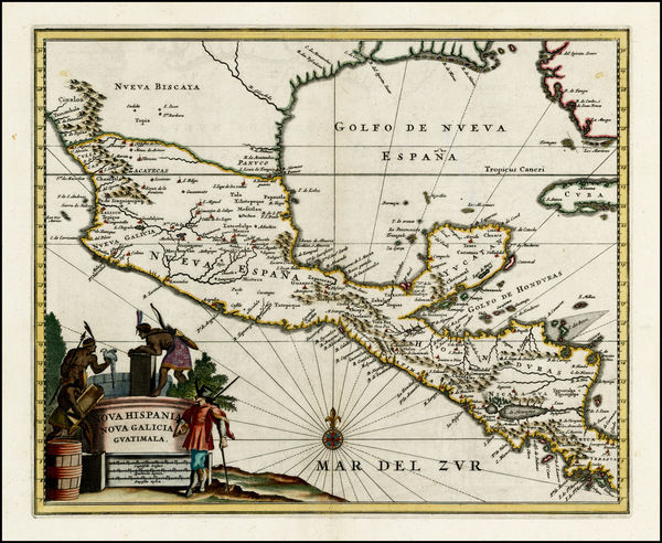 80-Mexico, Caribbean and Central America Map By John Ogilby