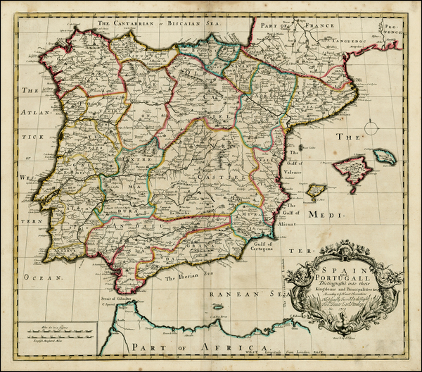 67-Spain and Portugal Map By John Senex
