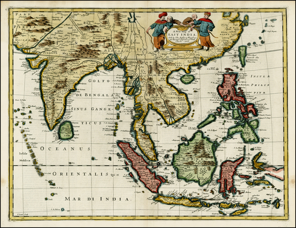 54-China, India, Southeast Asia, Philippines and Other Islands Map By John Speed