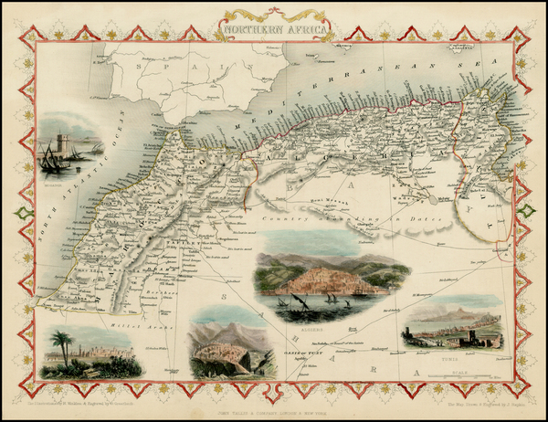 13-North Africa Map By John Tallis
