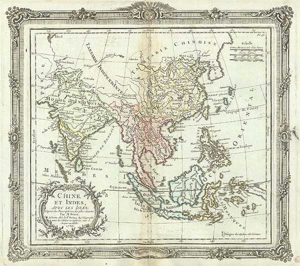 10-Asia, China, India, Southeast Asia and Philippines Map By Louis Brion de la Tour