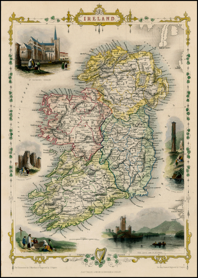 22-Ireland Map By John Tallis