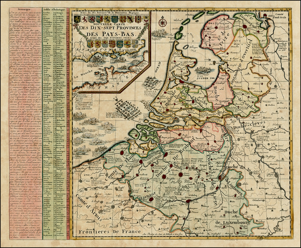 52-Netherlands Map By Henri Chatelain