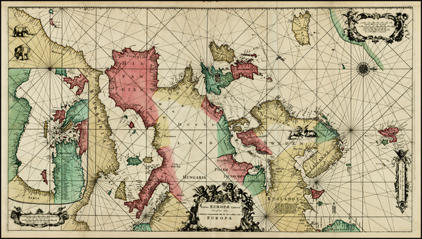 8-Europe and Mediterranean Map By Frederick De Wit / Louis Renard