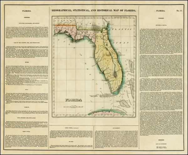 11-Florida and Southeast Map By Henry Charles Carey  &  Isaac Lea