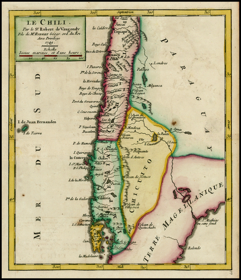 70-South America Map By Didier Robert de Vaugondy