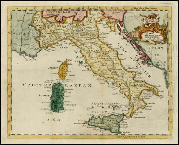 29-Italy Map By Thomas Jefferys