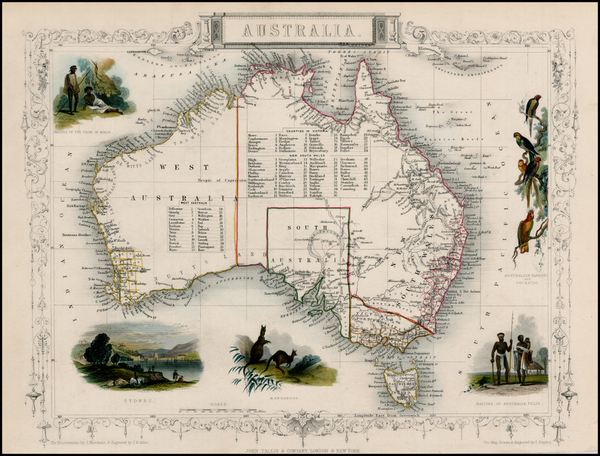 35-Australia Map By John Tallis