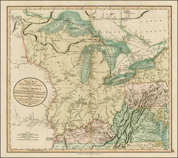 21-Mid-Atlantic, Midwest and Canada Map By John Cary