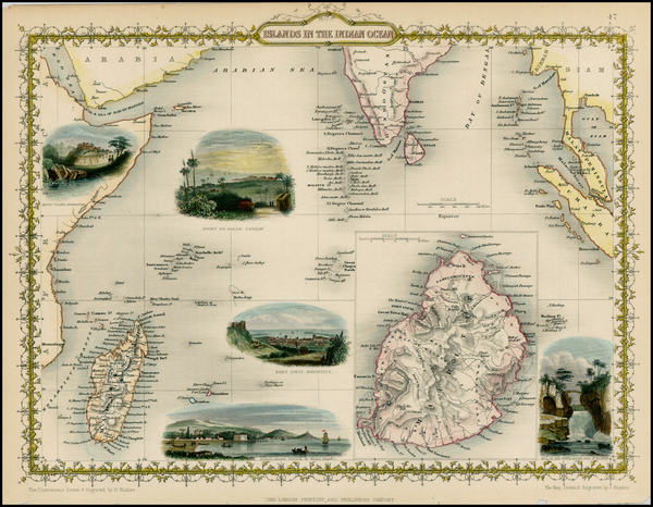 73-India, Southeast Asia and Other Islands Map By John Tallis