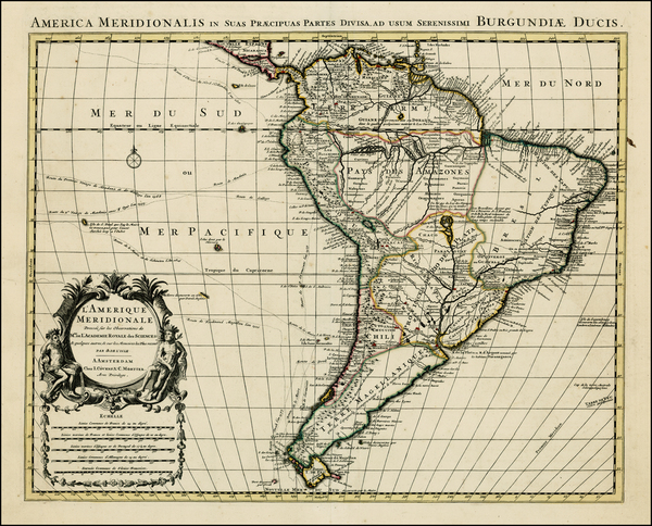 58-South America Map By Johannes Covens  &  Cornelis Mortier