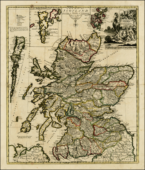 95-Scotland Map By John Senex