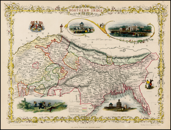 37-India and Central Asia & Caucasus Map By John Tallis