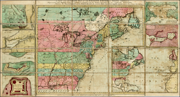 25-United States, New England, Mid-Atlantic, Southeast, North America and Canada Map By Society of