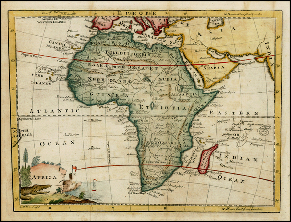 80-Africa and Africa Map By Thomas Jefferys