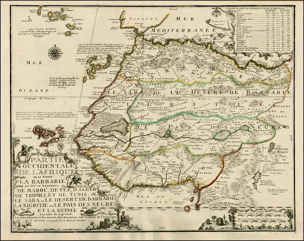 0-Atlantic Ocean, North Africa, West Africa and African Islands, including Madagascar Map By Nico