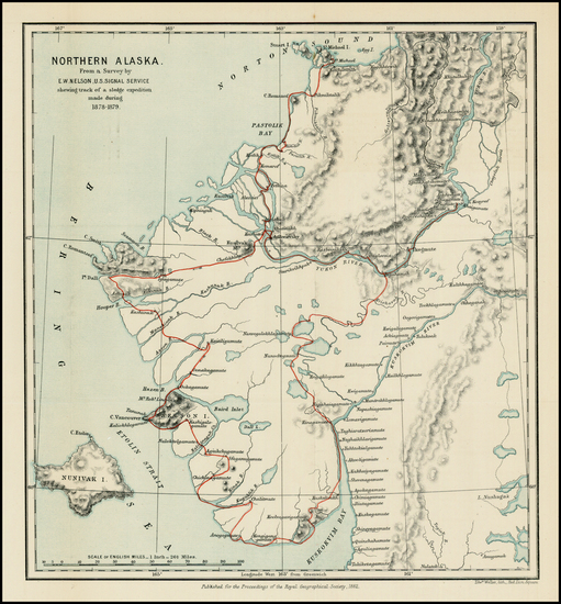 37-Alaska Map By Royal Geographical Society