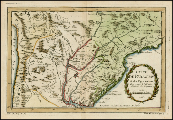 32-Brazil Map By Jacques Nicolas Bellin