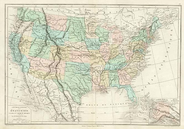 26-United States Map By Drioux et Leroy
