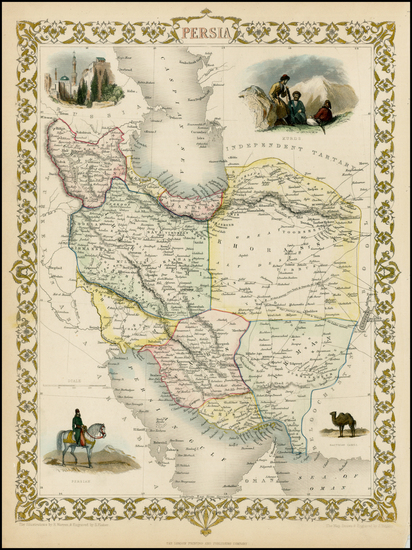 70-Central Asia & Caucasus and Middle East Map By John Tallis