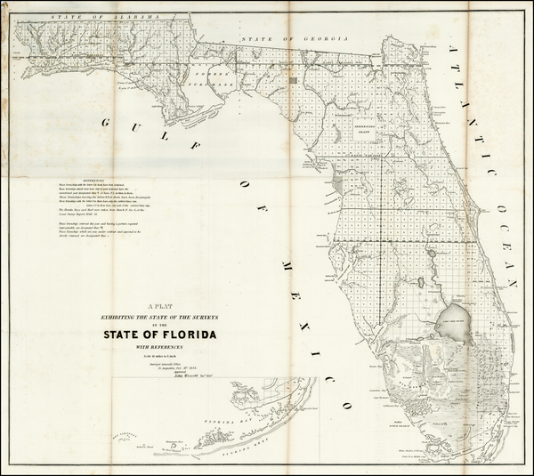 40-Florida Map By U.S. Surveyor General