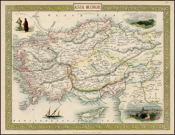 96-Turkey and Turkey & Asia Minor Map By John Tallis