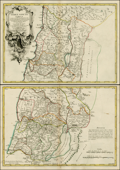 71-Holy Land Map By Joseph Nicholas de L'Isle