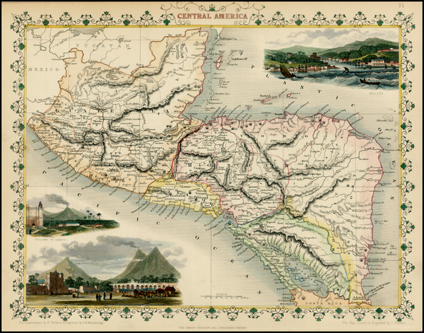 23-Central America Map By John Tallis