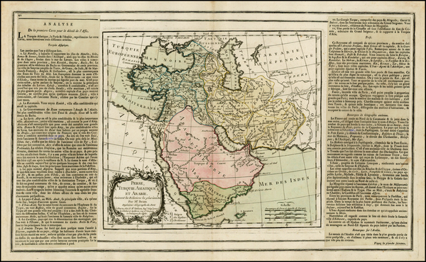 90-Middle East and Turkey & Asia Minor Map By Louis Brion de la Tour