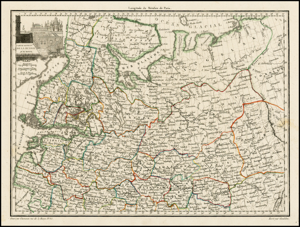 56-Poland, Russia, Baltic Countries and Germany Map By Conrad Malte-Brun