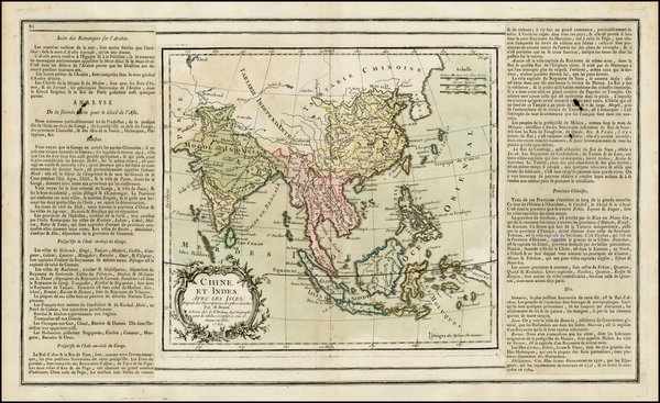 40-China, India, Southeast Asia and Philippines Map By Louis Brion de la Tour