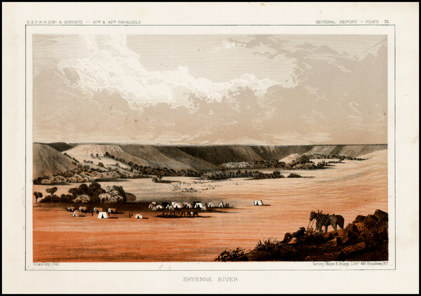 52-Plains and Rocky Mountains Map By U.S. Pacific RR Survey