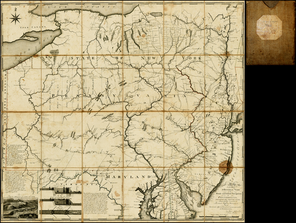 46-Mid-Atlantic Map By John Adlum  &  Samuel Wallis