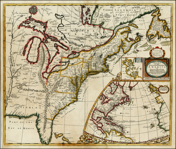 79-United States, New England, Mid-Atlantic and Southeast Map By John Senex